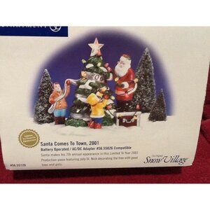 Dept 56 Snow Village - Santa Comes to Town 2001